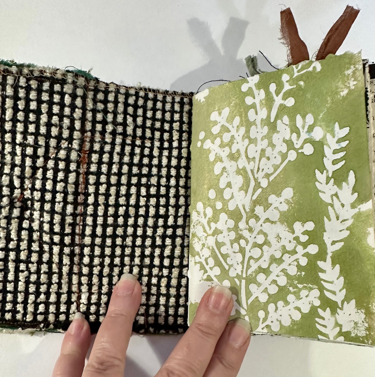 Green and Copper Quilted Journal (2u23)