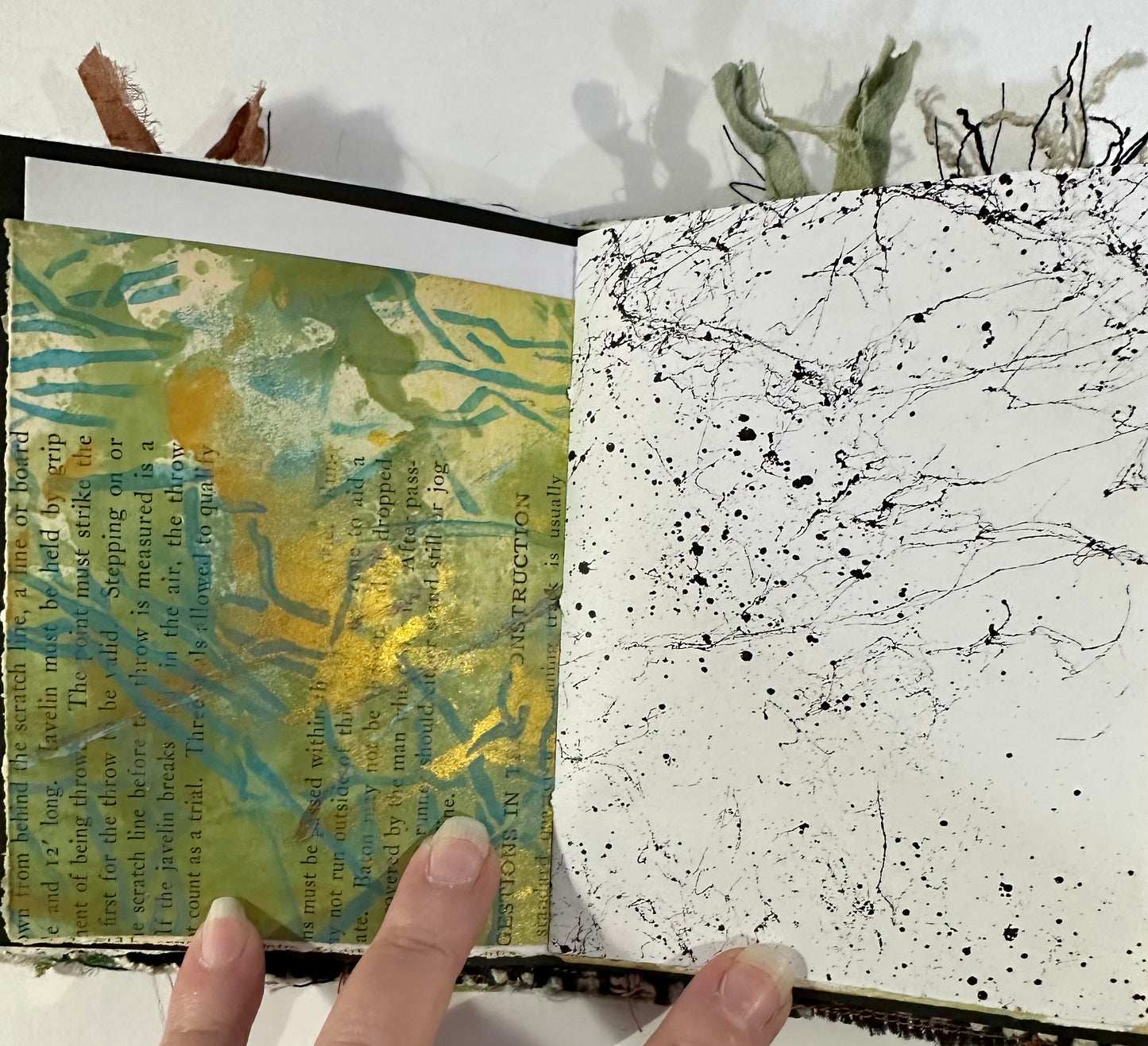 Green and Copper Quilted Journal (2u23)
