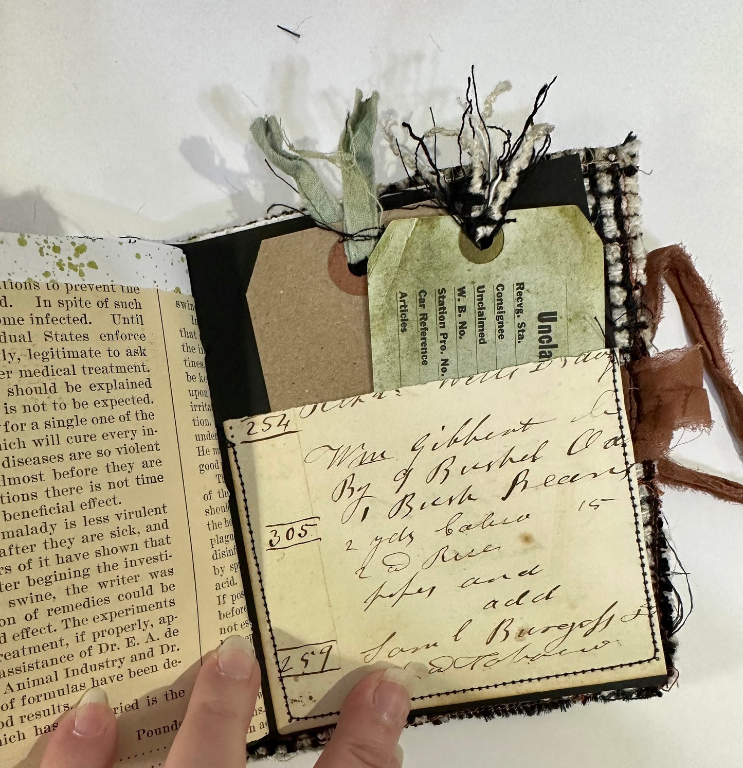Green and Copper Quilted Journal (2u23)