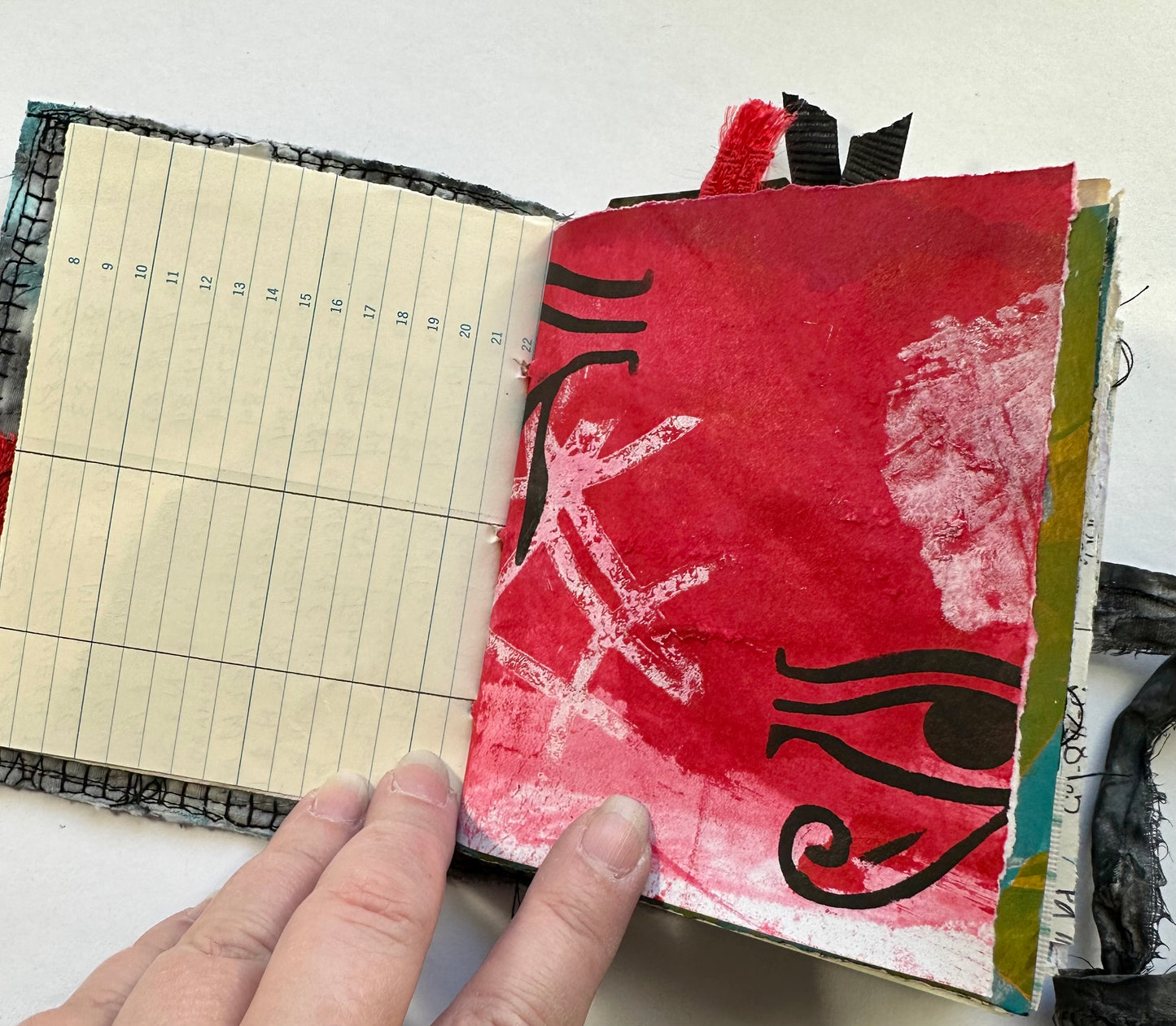 Red and Teal Journal (2g23)