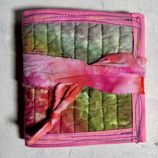 Pink Hand-dyed Quilted Journal (2h24)