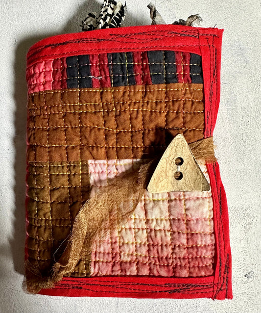 Red & Brown Quilted Journal (2L24)